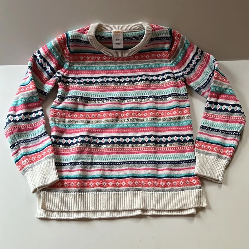 Gymboree | Sequins Stripe Cotton Sweater